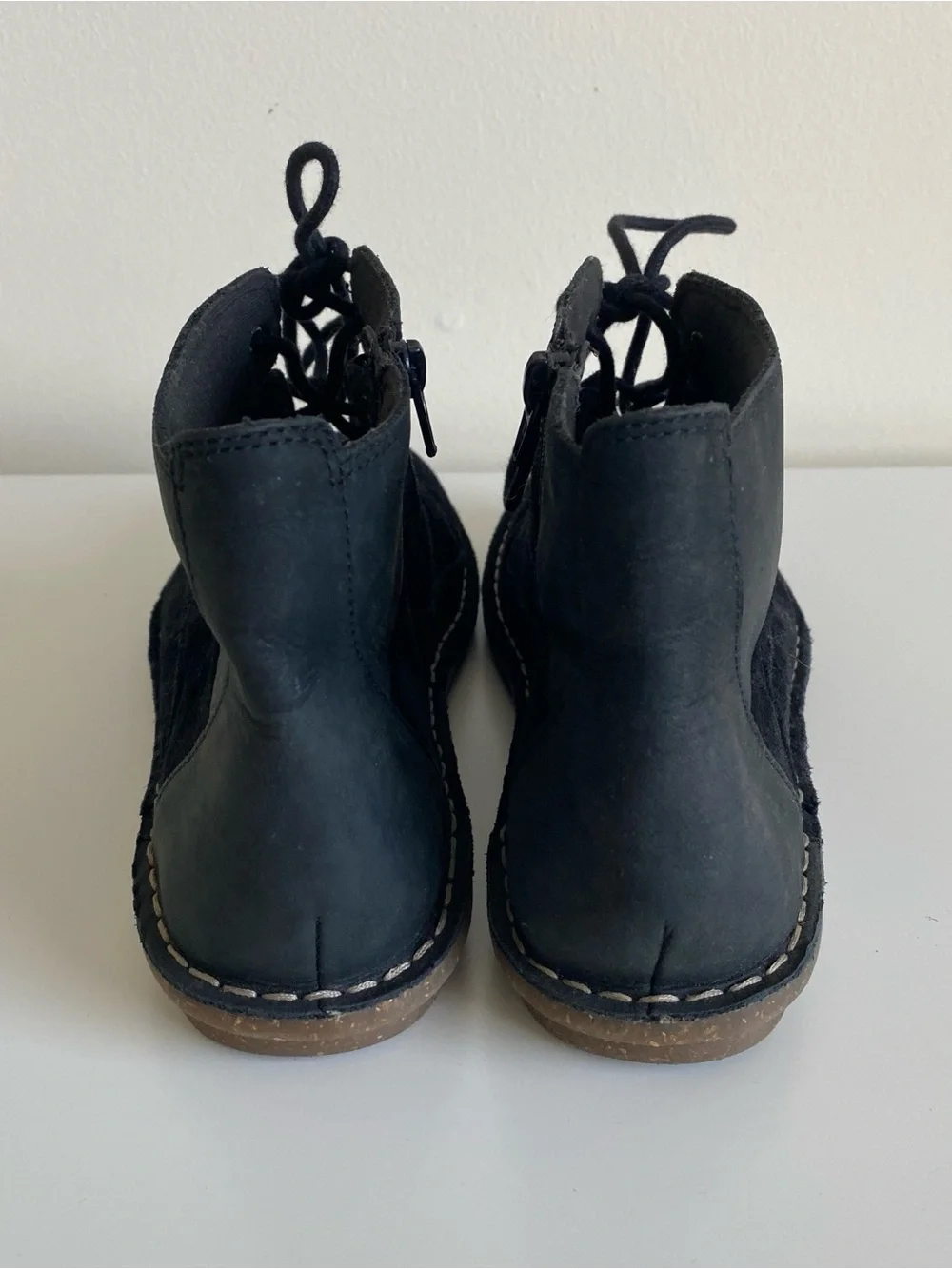 Clarks Black Suede Lace-Up Women's Ankle Boots